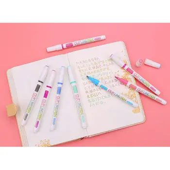 

8 Colors Double Line Outline Pen Glitter Fluorescent Marker DIY Writing Drawing M17F