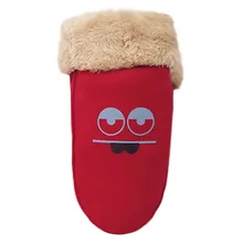 Детские перчатки; зимние детские перчатки ручной работы для девочек и мальчиков; теплые рукавицы с мультяшными глазами на запястье; перчатки; Rekawiczki Dzieciece