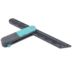 HOT Fast Marking Measuring Ruler with Lock Adjustable Angle Ruler Multi-Function Woodworking Angle Measure Tool