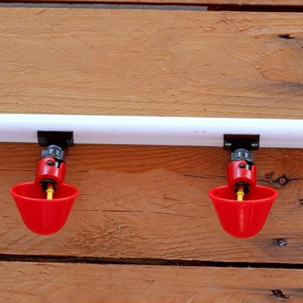 10PCS Chicken Waterer Hens Quail Birds Drinking Bowls Water for Chicken Coop Chick Nipple Drinkers Poultry Farm Animal Supplies