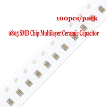 

100pcs 0805 SMD Chip Multilayer Ceramic Capacitor 1pF 10pF 22pF 47pF 100pF 220pF 1nF 10nF 100nF 0.1uF 1uF 2.2uF 4.7uF 10uF 22uF