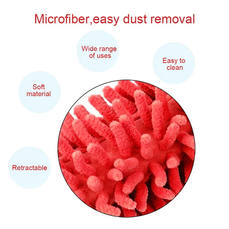 Бытовая щетка для пыли, Офисные инструменты для уборки на кухне, растягивающаяся, микрофибра, щетка для пыли, регулируемая щетка с перьями