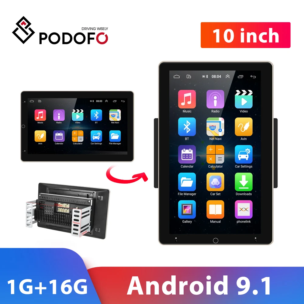 Автомагнитола Podofo 2 Din Android GPS Wi Fi стерео навигация Универсальный Автомобильный