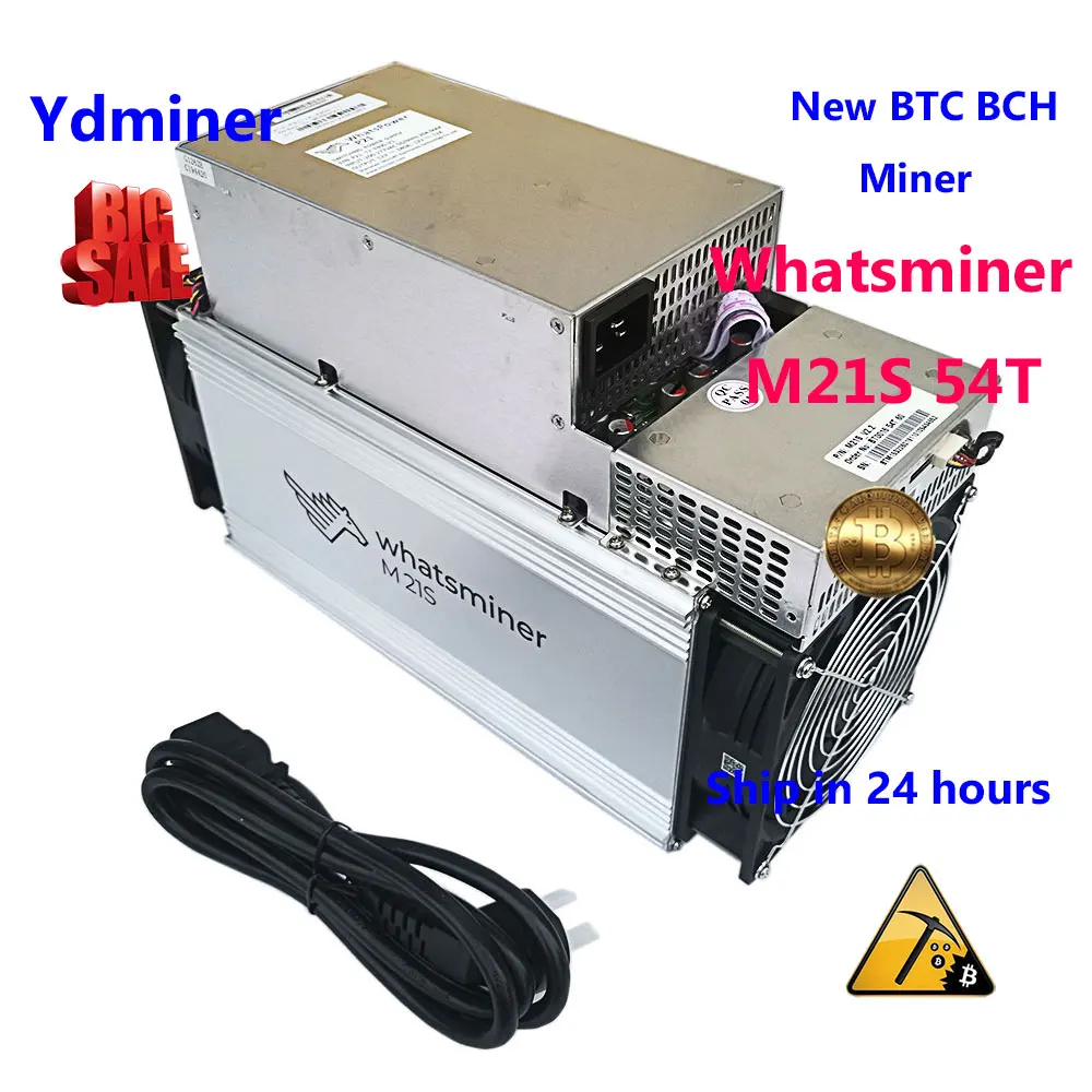

Whatsminer M21s 54 T Asik SHA-256 miner new Bitcoin mining minerals mining machine farm mining Power supply mining BTC BCH