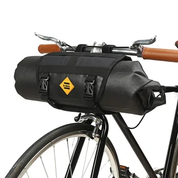 

Waterproof Bicycle Handlebar Bag High Capacity TPU Leather Mountain Bike Bag Front Panniers Black Quick Release Bicycle Bag New