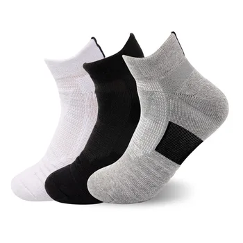 

Running Socks Sports Basketball Football Cycling Men Anti Slip Breathable Moisture Wicking Thick Black Athletic EU 39-44 Meias
