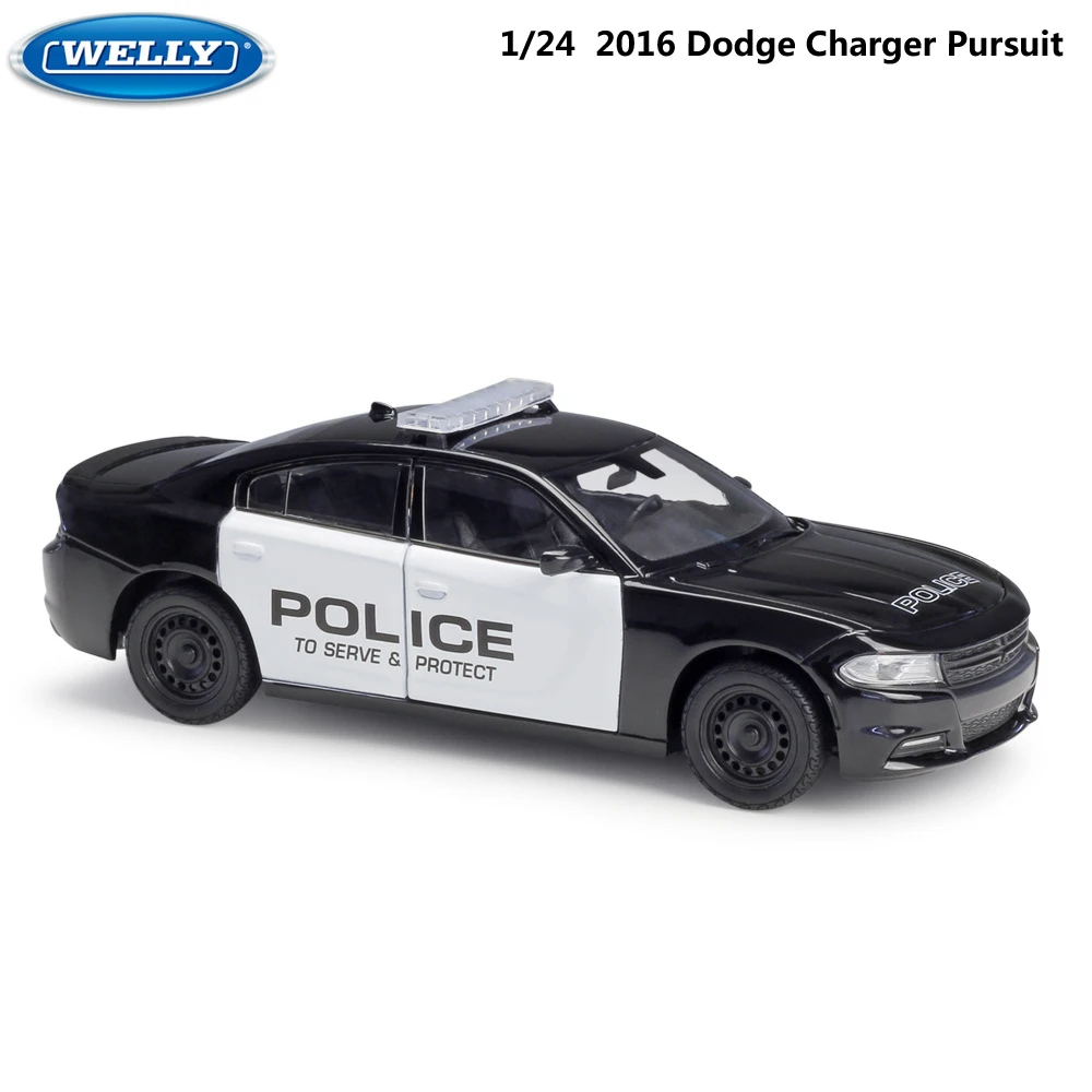 Модель автомобиля WELLY Diecast 1:24 масштаб 2016 Dodge Charger гоночный автомобиль из сплава