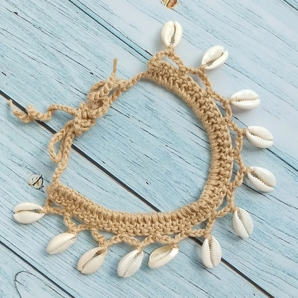 khaki Простой Seashell лодыжки крючком Кулон ножной браслет Богемия ноги ювелирные изделия летние пляжные браслеты на ногу на лодыжке браслеты для женщин ноги Cha - Окраска металла: khaki