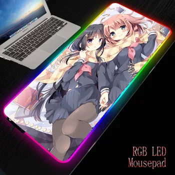 

MRGBEST Sexy Anime Girl creative Mouse Pad Rectangular natural rubber base and Precision weaving cloth for office desk pad S/M
