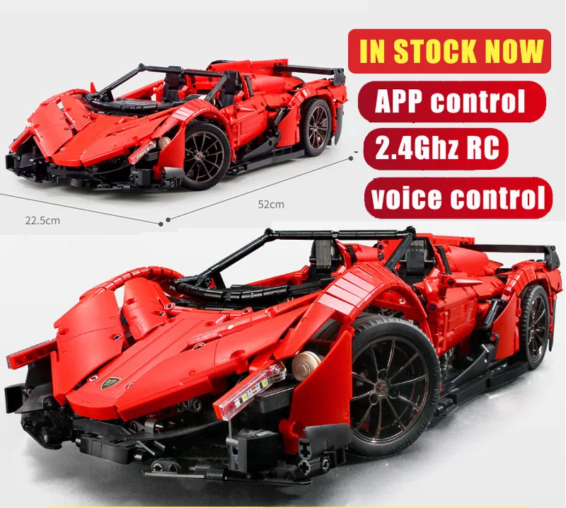

Moc10559 Poison Sports Car Remote Control Door Opening 2.4G Remote Control/APP Remote Control Dual-Mode Educational Assembled Bu