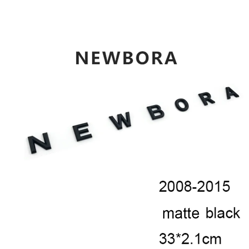 3D буквы Эмблема для BORA NEWBORA 2008- автомобильный Стайлинг переоборудование Средний багажник логотип значок наклейка хром матовый глянцевый черный