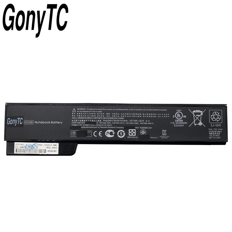GONYTC CC06 оригинальный ноутбук Батарея для HP ProBook 6360b 6460b 6470b 6560b 6570b elitebook 8460p 8470 8460W HSTNN