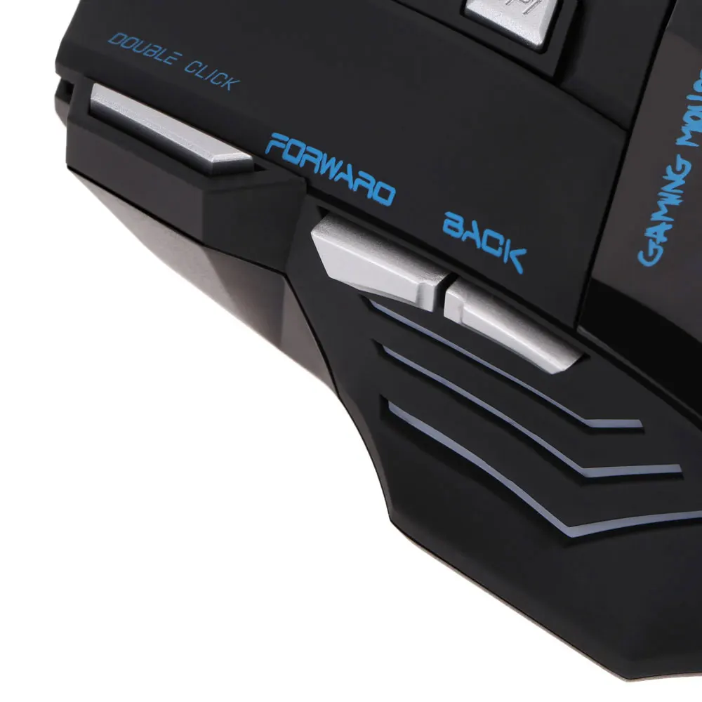  Ergonomic Wired Gaming Mouse Silent 7 Button 5500 DPI LED USB Computer Mouse Gamer Mice for Compute
