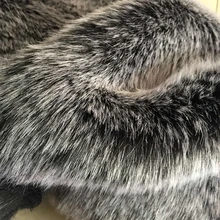 Очень толстая окрашенная плюшевая ткань из лисьего меха. Высококачественная одежда из искусственного меха с меховым воротником