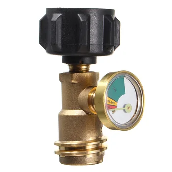

New Propane Gas LP Tank Bottle Gauge Gas Grill BBQ RV Pressure Adapter Meter Indicator Brass Copper Joint Connecter With Manomet