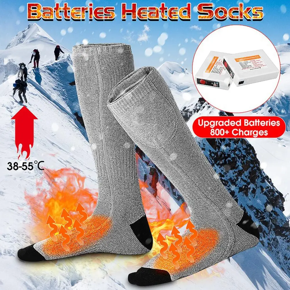 

Winter New Remote Control Heating Socks Riding Running Fishing Double-sided Three-level Thermostat Winter Warm Heating Socks