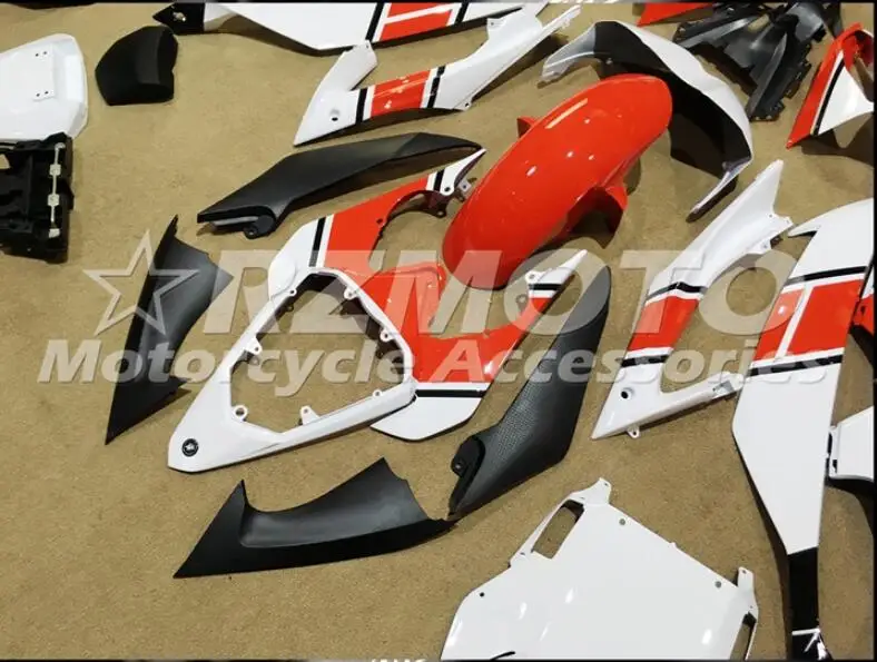 Стиль набор впрыскивателей Мотоцикл Обтекатели Fit для YAMAHA YZF-R6-600 2008- 08-16 обтекатель КУЗОВ комплект белого и красного цветов классный