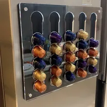 

35 Cups Coffee Capsule Storage Display Rack Wall-mounted Nespresso Transparent Acrylic Coffee Capsule Stand Storage Holder