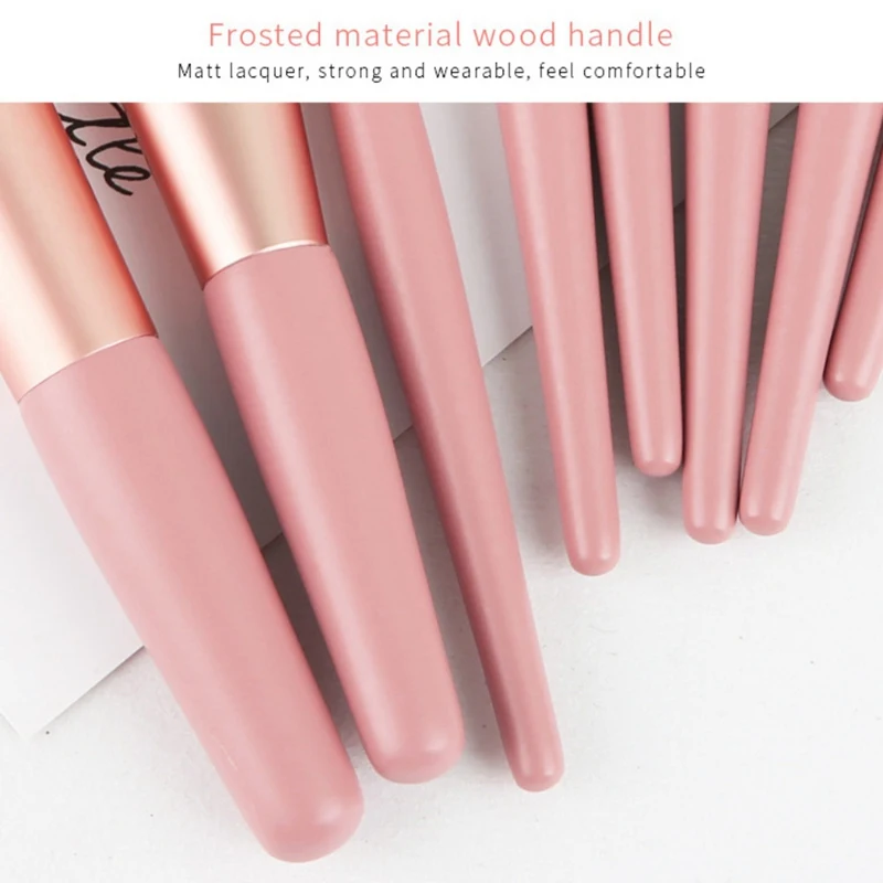 8pcs Makeup Brushes Set Foundation Brush Loose Powder Brush Eyeshadow Eyebrow Eyelash Brush Kit Professional Makeup Tools