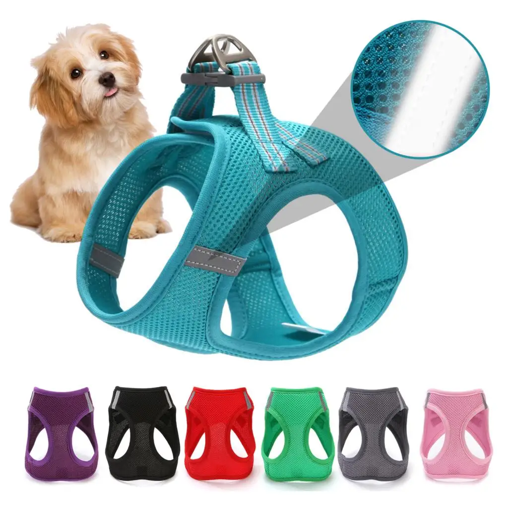 

Dog Anti-Pull Breathable Mesh Chest No-Pull Pet Safety Reflective Adjustable Soft for Medium and Small Dogs