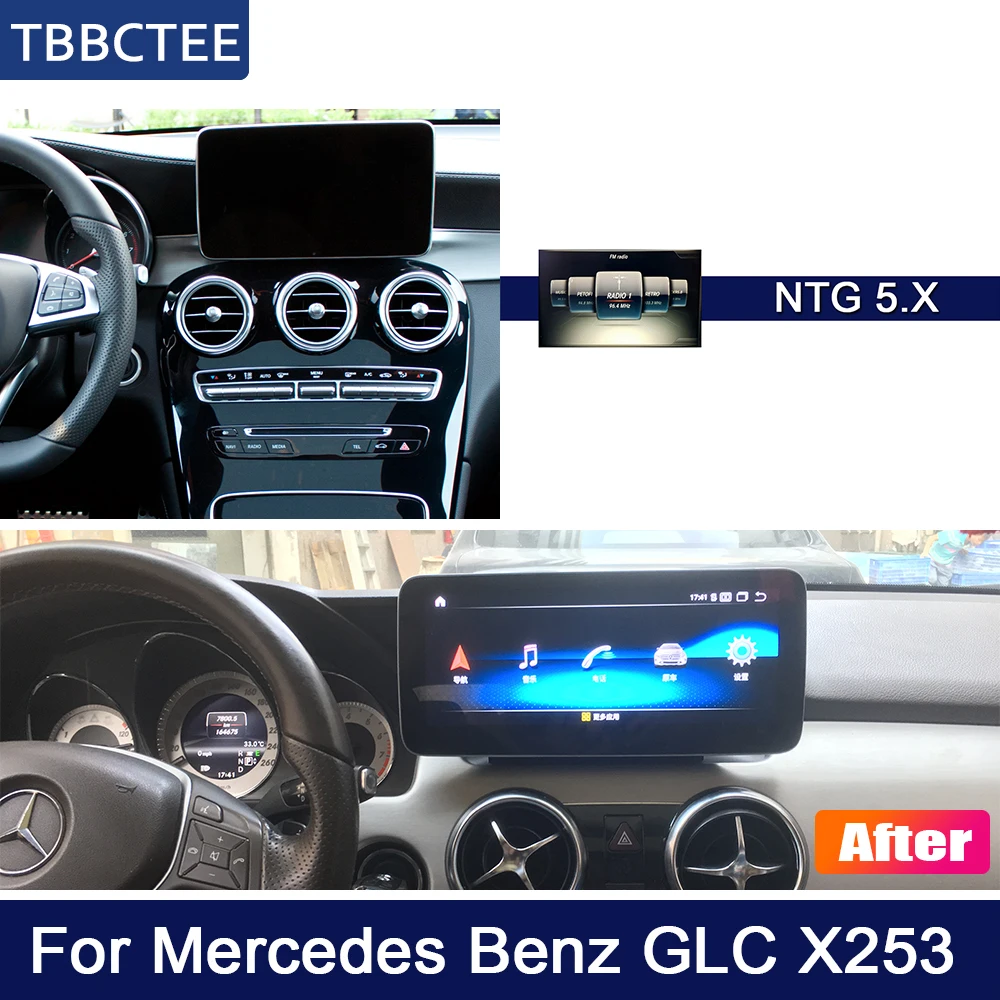 10,25 дюймов 4G+ 64G Android для Mercedes Benz MB GLC X253 C253~ NTG автомобильный мультимедийный плеер gps-навигатор Зеркало Ссылка