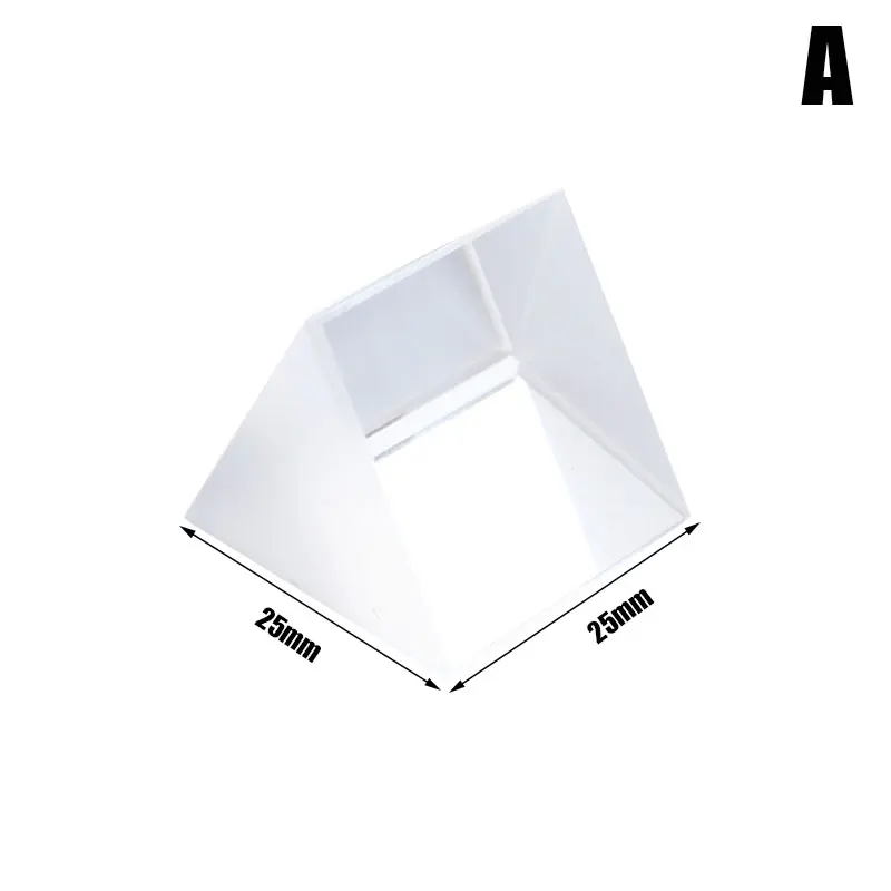25*25*25*25mm Triangular Prism Rainbow Prisma Crystal Glass Photographic Prisme Color Prisms Physics Children's Light Experiment