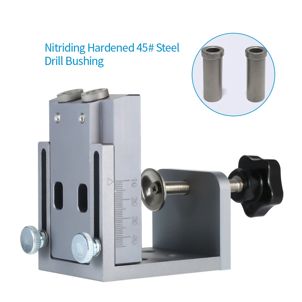 

Hot Hole Locator Jig DIY Kit Hole Drilling Guide Kit Oblique Jig System Hole Positioning Kit Pocket Hole For Woodworking Carpent