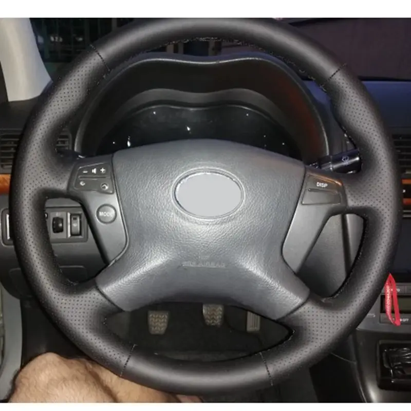 Чехол на руль из микрофибры для Toyota Avensis 2003 2007|Чехлы руль| |