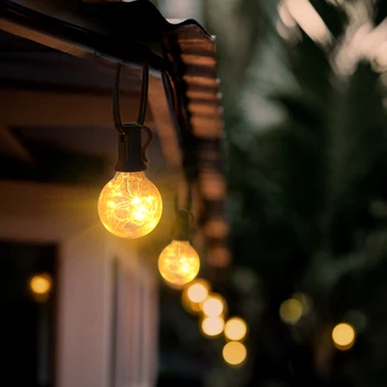 

Solar Powered Outdoor Led String Fairy Light 25 LED Party Wedding Solar Globe String Bulb Hanging Christmas String Light