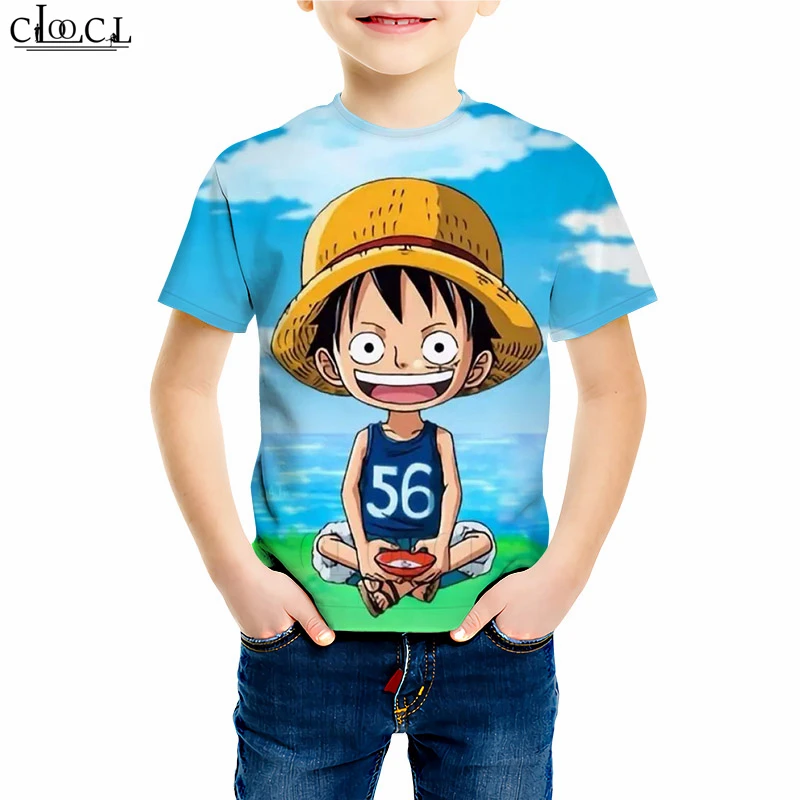 

One Piece Cute Monkey D. Luffy T Shirt 3D Print Classic Anime Children's Funny T Shirts Boy Girl Streetwear Kid Casual Tops M067