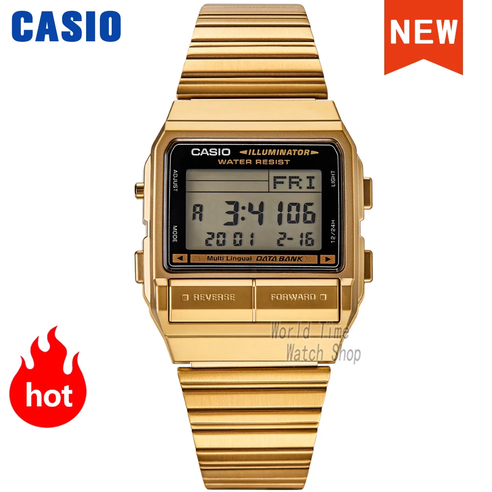 Мужские часы Casio Luxury на 13 языках LED Компьютерные 8 разрядный калькулятор наручные