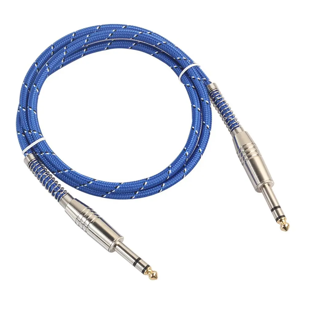 

6.35mm Jcak to 6.35mm Jcak Male To Male Audio Cable For Electric Guitar Mixer Mono/Stereo Via Cable 1M/1.8M/3M