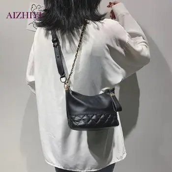 

Lady Retro PU Leather Chain Crossbody Handbags Women Casual Solid Color Shoulder Messenger Bags