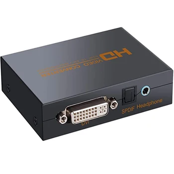 

HDMI to DVI Converter HDMI to DVI Audio Extractor Adapter BOX DAC Converter with Optical TOSLINK SPDIF and 3.5mm Jack