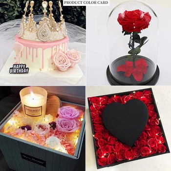 

3pcs/Box Eternal Fower Natural Dried Preserved Flower Immortal Rose Head DIY Handmake Material Valentines Day Birthday Present