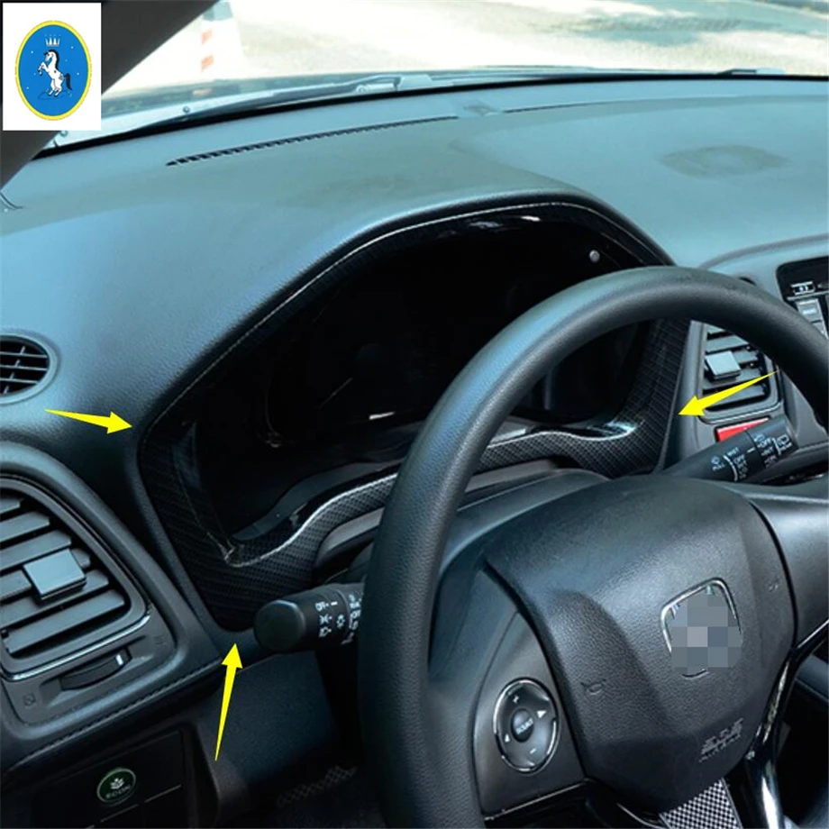 Yimaautotrim авто аксессуар Центральная приборная панель дисплей экран крышка отделка Подходит для Honda HRV HR-V Vezel