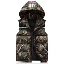 Amazon,, камуфляжный осенний и зимний пуховый хлопковый жилет, разноцветный жилет, толстое пальто, модный жилет