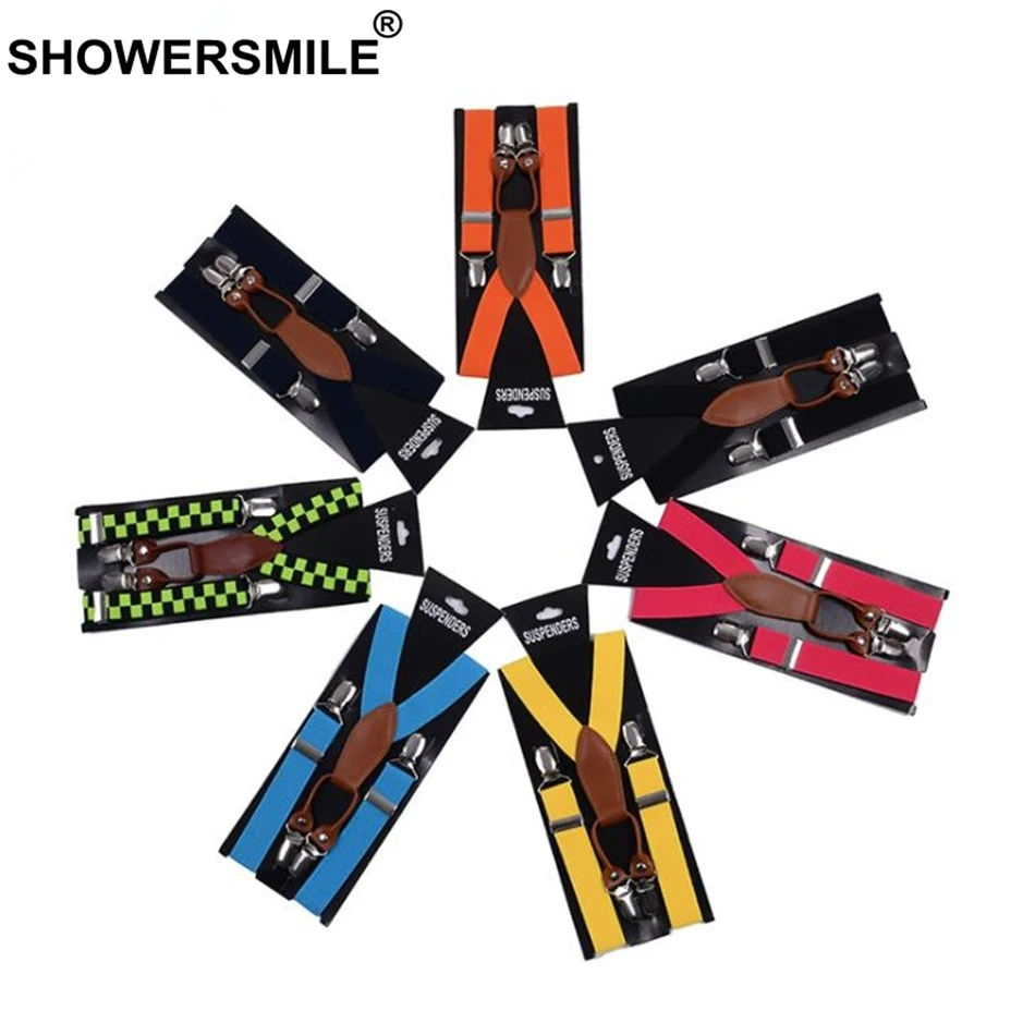 Женские Подтяжки из металлического сплава showinsmile 4 зажима желтые тиранты женские