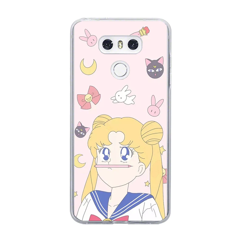 Мягкий чехол для телефона ciciber Sailor Moon LG G7 G6 G5 G4 V40 V35 V30 V20 THINQ прозрачный K8 K10 K4 K7 2017 2018