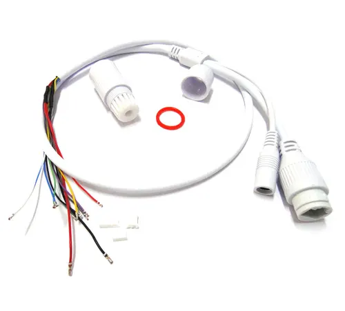 CCTV POE IP 네트워크 카메라 PCB 모듈 비디오 전원 케이블, 단자 포함 암 커넥터, 60cm RJ45 3