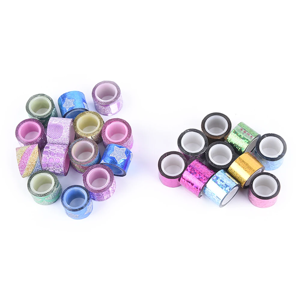 Liquidación 10 Uds. De pegatinas decorativas para Scrapbooking, Cinta Adhesiva de Color, Cinta Adhesiva de encaje para diario de dibujos animados dmx5M9bRYw3