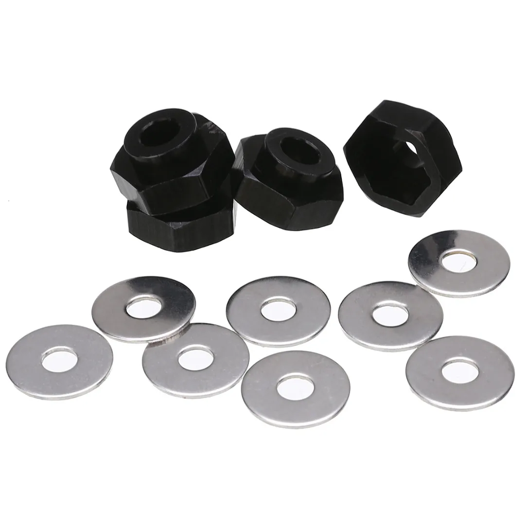 4Pcs/Set 12mm To 17mm Hex Wheel Adapter Extension 5mm For 1/10 1/8 RC Car Wheel Hex