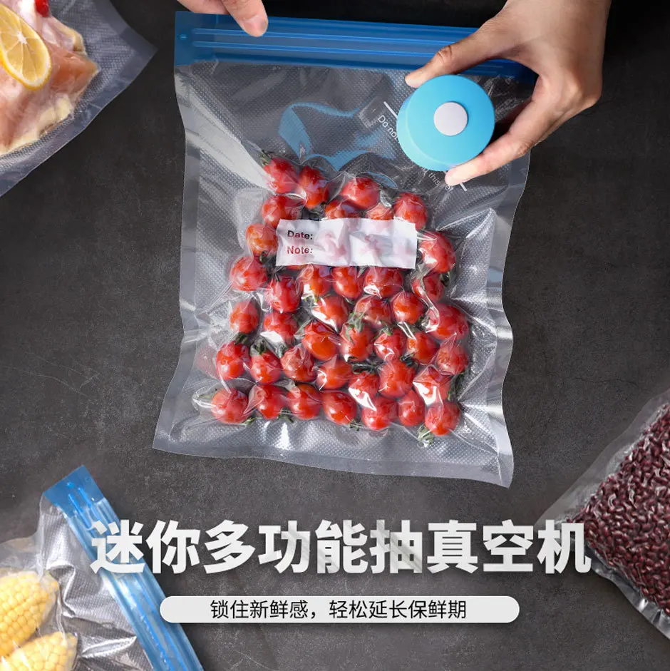 Portable Electric Vacuum Pump Packaging Machine with 5 Bags Mini Food Vacuum Sealing Machine Home Machine Kitchen Tool