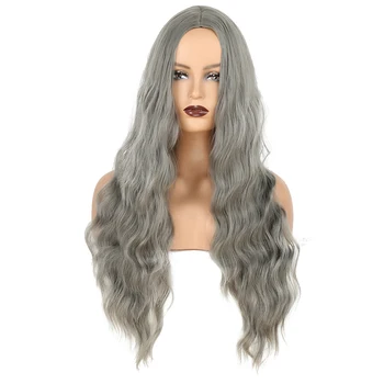 

Long Synthetic Wave Ombre Purple Pink Wigs for Women Middle Part Hairline Natural Looking Daily Party Wear Full Wig 24 Inches