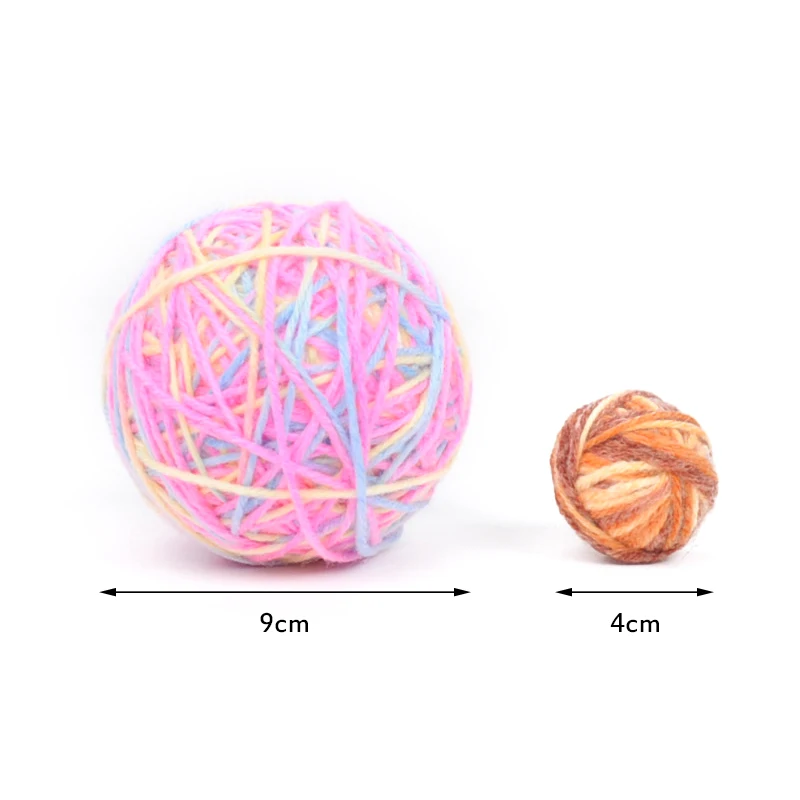 Cat Toy Ball Molar Gnaw Toy Wool Ball Uncomfortable Interactive Toy Wool Bell Ball Pet Toy Grind Paw