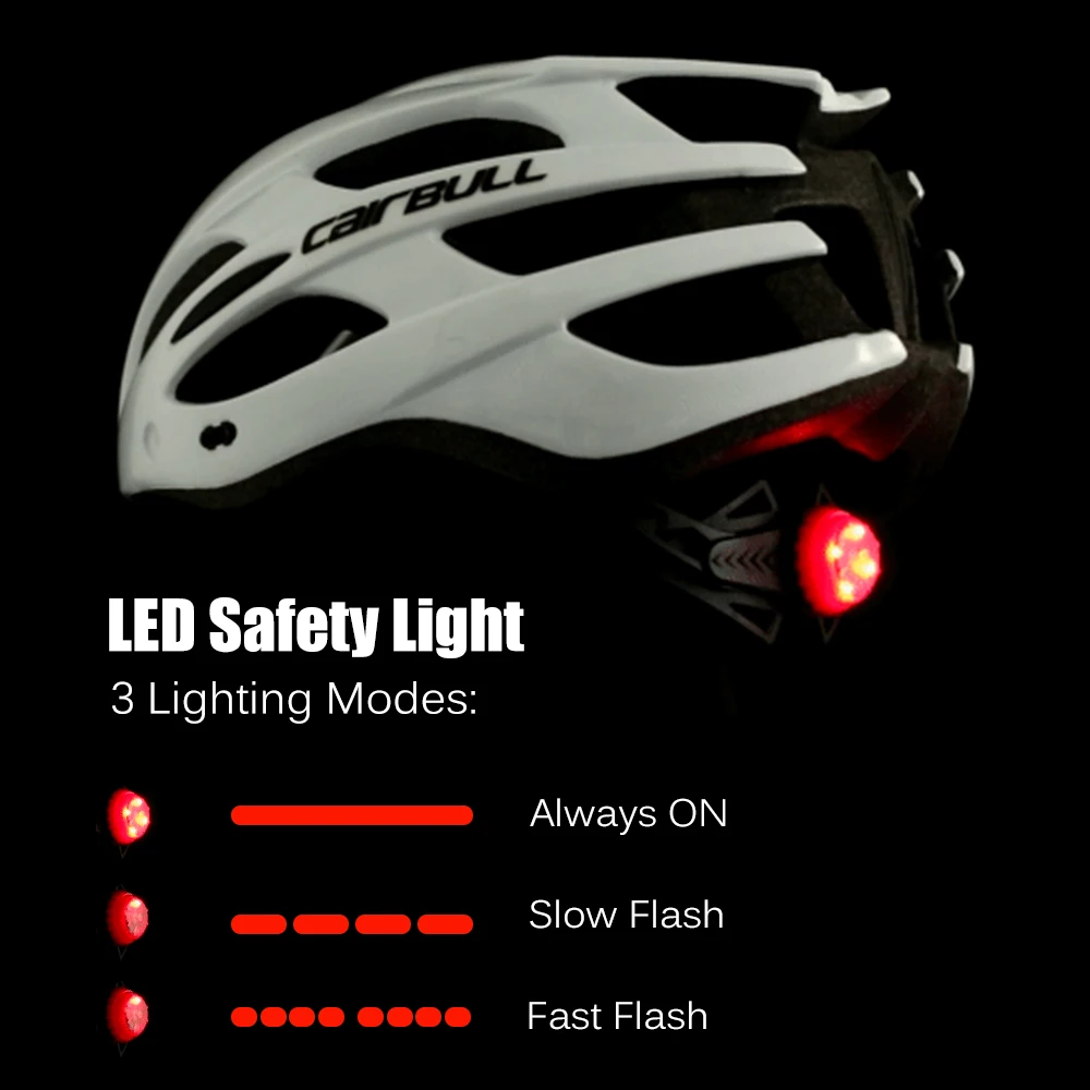

Ultralight Bike Helmet with Safety Light Removable Visor Goggles Cycling Bicycle Safety Helmet 22 Vents for Road Mountain Bike