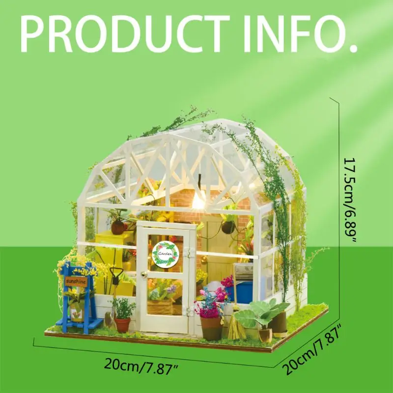 1 Набор Детские игрушки сделай сам деревянный кукольный домик Миниатюрный набор мебели Мини зеленый домик Декор подарки на день рождения для девочек детские креативные игрушки