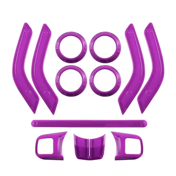 

12pcs Decoration Trims Kit For Jeep Wrangler JK 2011-2017 Purple Quality