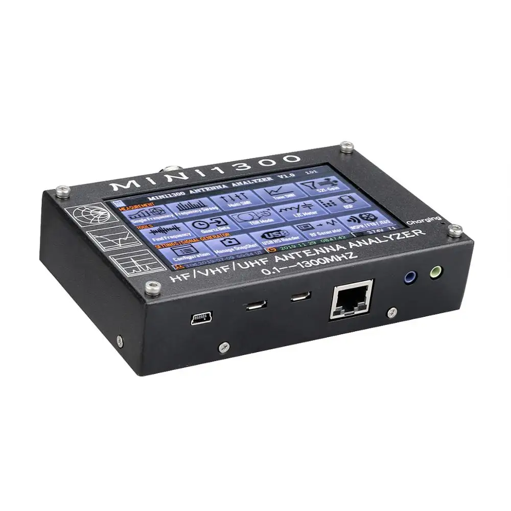 Retevis Mini 1300 HF/VHF/UHF 0,1-1300 МГц КСВ антенный анализатор с 4,3 дюйма ЖК-сенсорной антенной для радио