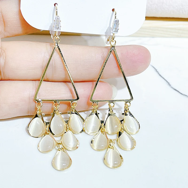 Peacock tail Earrings 2021 For Women Lover Geometric Gold Round Heart Drop Dangle Earring Korean Statement Jewelry | Украшения и